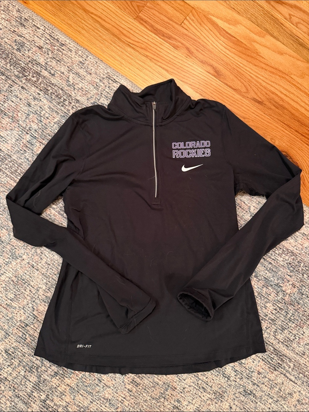 Nike Black Colorado Rockies Dri-FIT Quarter-Zip Pullover